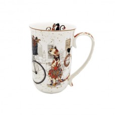 Cat Couple Mug with Bike #2