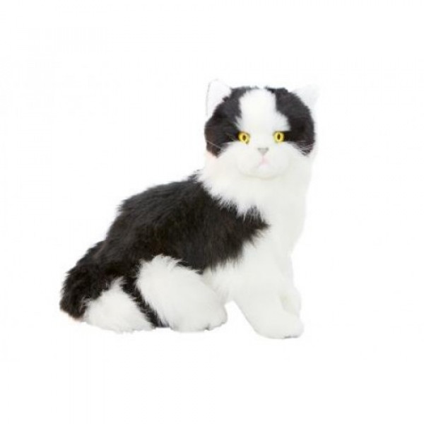 Black & White Plush Cat